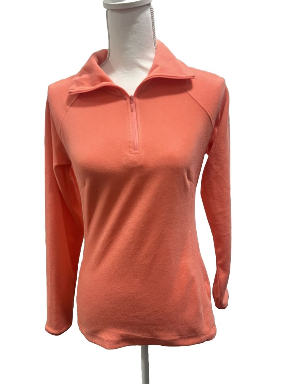 Columbia Pullover 3/4 Zip Pink Peach Jacket Size XS